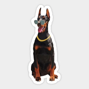 Doberman Pinscher, Funny, Cool Doberman Dog, Chill Sticker